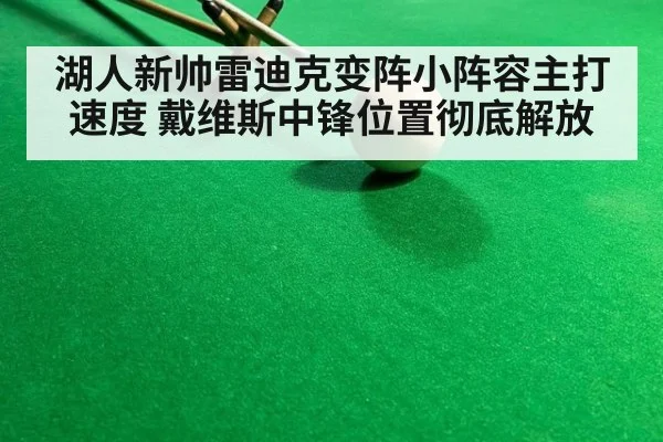 湖人新帅雷迪克变阵小阵容主打速度 戴维斯中锋位置彻底解放
